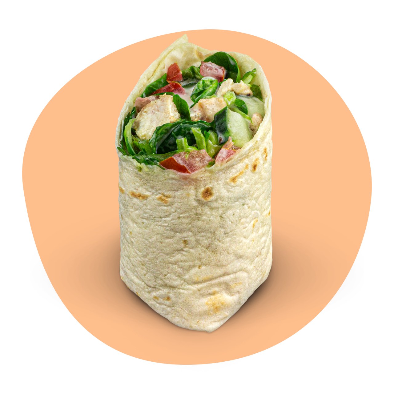 Caesar salade wrap met kip Tostibanaan